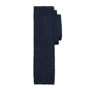 Solid Knit Tie - Navy